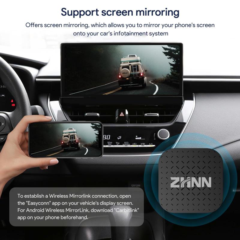Caixa de Vídeo Multimídia Carplay AI Box ZHNN com Android 11 para